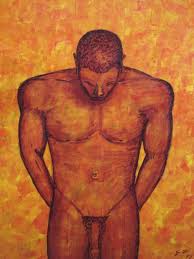 Nackter Mann / male nude / hombre desnudo Painting by Guntha Fries |  Saatchi Art