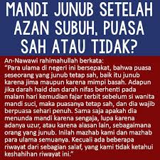 Mandi Junub Setelah Azan Subuh Puasa Sah Atau Tidak Nasihat Sahabat