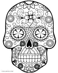Sugar skulls coloring pages sugar skulls or calavera are decorative or edible skulls made usually by hand from either sugar or clay which are used in the mexican celebration of the day of the dead (día de los muertos) and the roman catholic holiday all souls' day (citation from calavera wikipedia article ). Girly Sugar Skull Coloring Pages Novocom Top