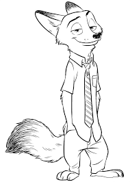 He has a mane of thick hair that surrounds his head, out of which poke two curved horns. Zootopia Coloring Pages 80 Images Free Printable