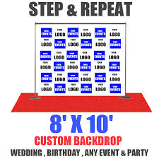 Step and repeat banners are widely used in a variety of settings as photo backdrops, indoor backdrops at tradeshows, conventions, fairs, and media events. 8x10 Step And Repeat Banner Eventbackdropbanner