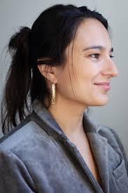 Speckled Reed Earrings with Diamonds