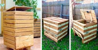Nos Conseils Pour Fabriquer Un Composteur Recyclable En Bois De Palettes En 2020 Fabriquer Un Composteur Composteur Composteur Bois
