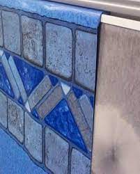The coping and liner track on a vinyl liner pool is something that a homeowner may want to renovate while doing a vinyl liner replacement. Inground On Ground Pool Construction Vinyl Liner Install