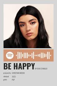 Be Happy By Dixie D Amelio Polaroid Poster Em 2020 Adesivos Para Impressao Colagem De Foto Na Parede Playlist De Musicas