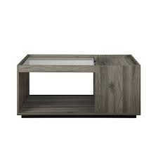 By powell company (2) $ 257 96. Walker Edison Talia 40 Glass Top Storage Coffee Table Slate Grey Bbf40talctsg Best Buy