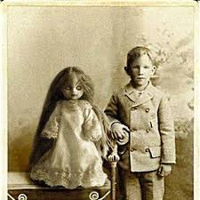 Boy With A Creepy Doll Scary Dolls Creepy Pictures Creepy Vintage