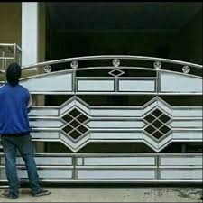 Produsen pintu garasi wina ss harga. Pintu Dorong Stainless Pintu Gerbang Stainless Shopee Indonesia
