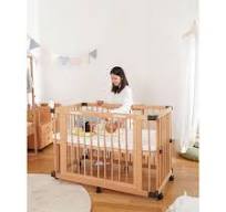 Baby CotMulti-function Baby Bed Wooden Infant Cot Bed With Castors With  Adjustable Bed Board