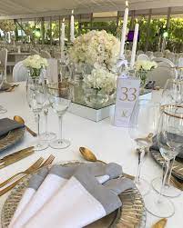 The Detail Olga Khomotjo S Romantic All White With A Touch Of Gold Light Grey Tones Loved Planning Designi Gold Light Touch Of Gold Table Decorations