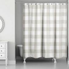 Tan Buffalo Check Shower Curtain Kirklands