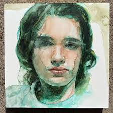new portrait of my son 8x8 inches watercolor
