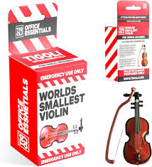 Worlds Smallest Emergency Violin! - Office Essentials Moaners Gift Birthday  Christmas Secret Santa Joke
