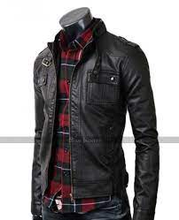 Men S Slim Fit Strap Pocket Real Black Leather Jacket Leather Jacket Men Jackets Men Fashion Leather Jacket