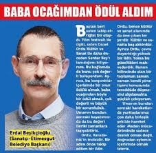 Festivalimizin Yaşam boyu Onur ödülü bu sene Ordulu hemşehrimiz…