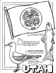 These crayola state coloring pages include a state animal, flower and flag, along with information about each state. Utah Coloring Page Crayola Com