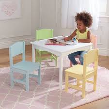 Kidkraft Nantucket Table 4 Chair Set Pastel Walmart Com In 2020 Kids Table Chair Set Playroom Table Childrens Table