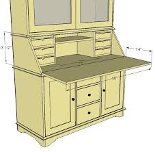 Upright secretary desk is easy to incorporate into any space. Grant Secretary Hutch Ana White
