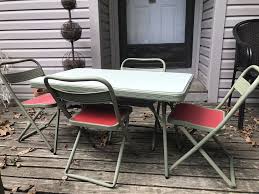 Vtg Hampden Kids Folding Table And Chairs Mid Centry Table Kids Size Formica Ebay Kids Folding Table Folding Table Chair