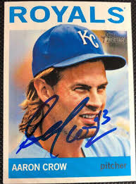 Aaron Crow KC Royals 2013 Topps Heritage Signed Autographed Auto Card #316  ~ COA