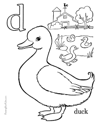 Duck Coloring Page Animal Coloring Pages Preschool Coloring Pages Abc Coloring Pages