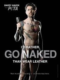 They can go upstairs but not down. Afi S Davey Havok Happily Goes Naked Rather Than Wearing Leather Peta