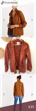 Madewell Passage Jacket Burnt Sienna Size M Madewell Leather Jacket Coats Jackets Women Madewell Denim Jacket