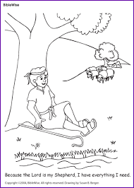 15 then he blessed joseph and said, may the god before whom my fathers abraham and isaac walked faithfully, the god who has been my shepherd all my life to this day Coloring The Lord Is My Shepherd Kids Korner Biblewise