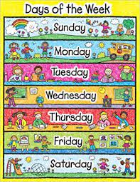 What is different in the english system is that the names of germanic gods were chosen. Days Of The Week Chart Kid Drawn Carson Dellosa Publishing Company Inc Amazon De Bucher