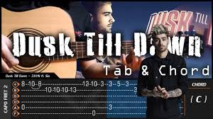 Zayn Dusk Till Dawn Ft Sia Cover Fingerstyle Cover Tab Tutorial Dusk Till Dawn Zayn Tutorial