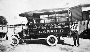 Yarraville 1924 A Man Standing Beside A Ford Model T Van This Was The First Motor Passenger Carrier Between Footscray Melbourne Australia History Old Photos