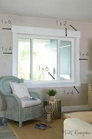 Then i cut a 2x4 to length and a matching angle. Simple Diy Craftsman Style Window Trim Tutorial H2obungalow