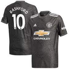 Nicht fehlen darf zum beispiel das trikot von manchester united, welches du in manchester united 20/21 auswärtstrikot authentic. Manchester United Auswartstrikot 2020 21 Kinder Mit Aufdruck Rashford 10