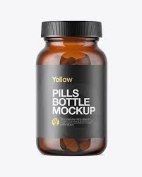 Amber Glass Bottle With Pills Mockup In Bottle Mockups On Yellow Images Object Mockups Bottle Mockup Mockup Free Psd Amber Glass Bottles