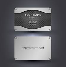 Text tends to stand out more. Metallic Style Business Cards Vectors 02 Free Download