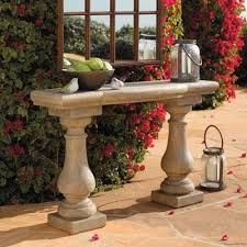 Elle Stonecast Console Table Grandin Road Outdoor Console Table Console Table Outdoor Stone