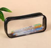 Grandest Birch PVC Transparent Pencil Case, Black
