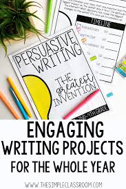Three Ways To Use Writing Projects In Distance Learning The Simple Classroom In 2020 Writing Project Elementary Writing Distance Learning