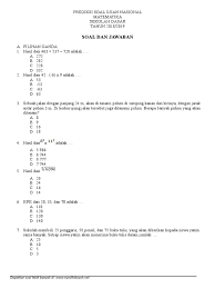 Soal un matematika smp 2019 pdf. Soal Un Mtk Sd 2019 Pdf