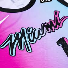 The court will feature the bold miami script at center court as well a double stripe around the outside, a nod to the 1988 original. Miami Heat Unveil Viceversa City Edition Uniform For Nba 2020 21 Season Hot Hot Hoops