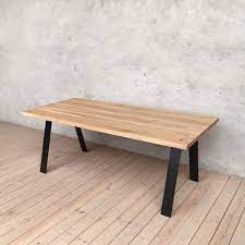 Maybe you would like to learn more about one of these? Albert Light Ash Dining Table With A Shaped Matt Black Legs Etsy Ash Dining Tables Dining Table Wooden Tables