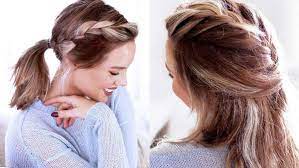 The hairdo is enhanced by the thin headband which pulls back the flyaway's and tousled hair, giving it a neater style. Cute Hairstyles For Short Hair And Medium Length Hair