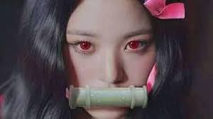 wonyoung cosplay nezuko sc : kiky