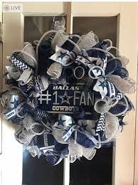 Dallas Cowboys Deco Mesh Wreath Etsy Dallas Cowboys Wreath Cowboys Wreath Mesh Wreaths