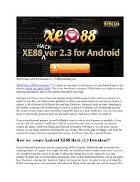 Xe88 download link online slot games for malaysian, singaporean, thais, indonesian and bruneian have the highest rated asia online xe88 download link slot machines and you can stand out from the many choices. Xe88 Hack Apk Download V2 3