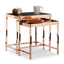 Check spelling or type a new query. Relaxdays Copper Set Of 2 Side Tables Glass Tabletops Black Mirrored Glass 2 Small Nesting Tables Modern Accent Tables Copper Buy Online In Angola At Angola Desertcart Com Productid 48097395