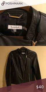 Calvin Klein Faux Leather Moto Jacket Faux Leather Moto Jacket Womens Moto Jacket Leather Moto Jacket