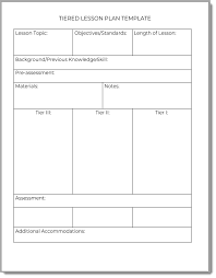 Tiered Lesson Plan Vs Differentiated Plan Google Search Lesson Plan Templates Printable Lesson Plans How To Plan