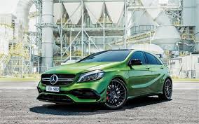 Download Wallpapers Mercedes Benz A Class Amg Hatchback 2017 Cars W176 Mercedes Besthqwallpapers Com Mercedes Benz A Class Mercedes A45 Amg