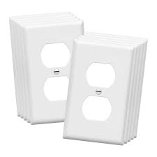 See more ideas about wall plate cover, copper wall, glitter wall. Enerlites Duplex Wall Plates Kit Electrical Outlet Covers Standard Size 1 Gang 4 50 X 2 76 Unbreakable Polycarbonate Thermoplastic Electric Receptacle Plug Covers 8821 W 10pcs White 10 Pack Amazon Com Home Improvement